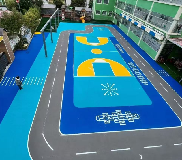 日照市硅pu球场材料混合型塑胶跑道 - 方案